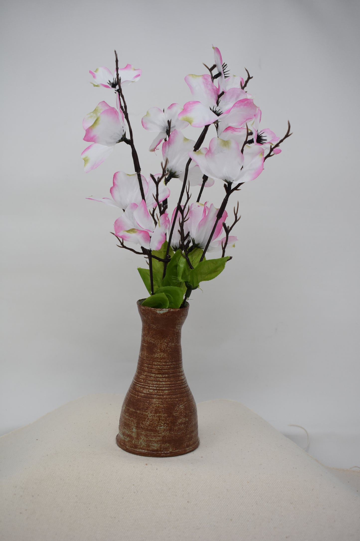 Small Brown And Green Vase