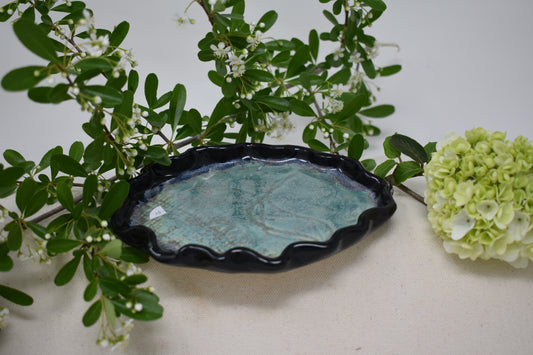 Blue And Black Soap Dish
